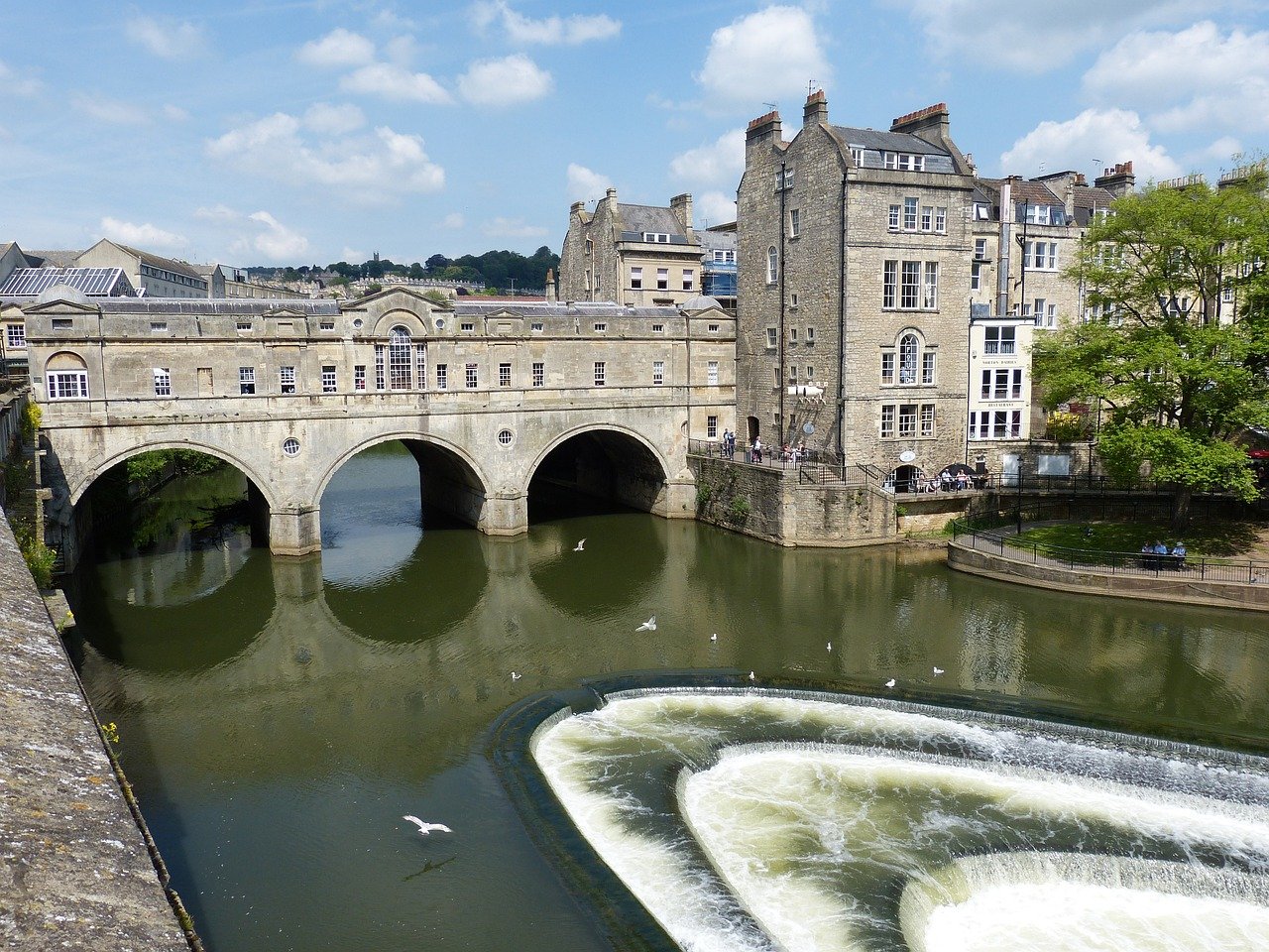 bath, city, nature