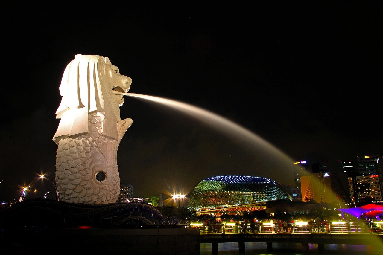 merlion, singapore, city