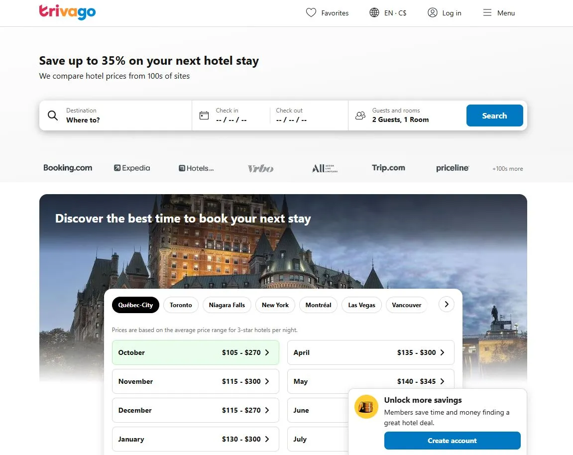 trivago website