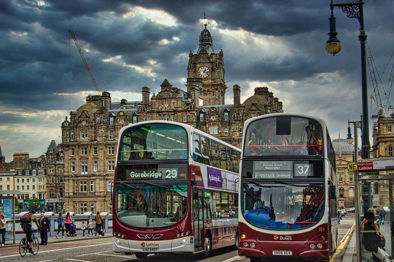 edinburgh, city, buses