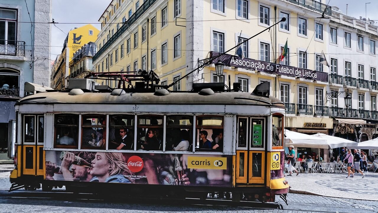 tram, lisbon, portugal