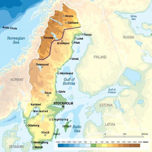 sweden map