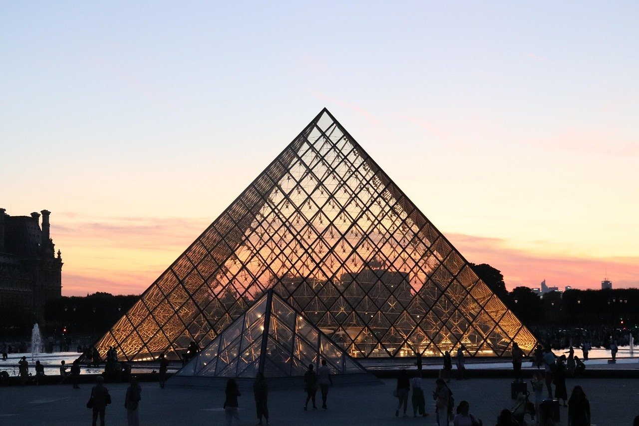 paris, museum of louvre, france, pyramid, museum, architecture, culture, travel, monument, lighting, story-4430066.jpg