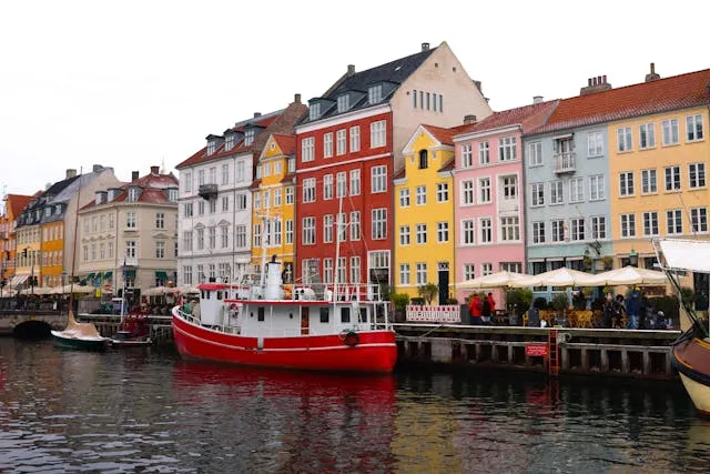 Colorful Nyhavn Harbor in Copenhagen, Denmark