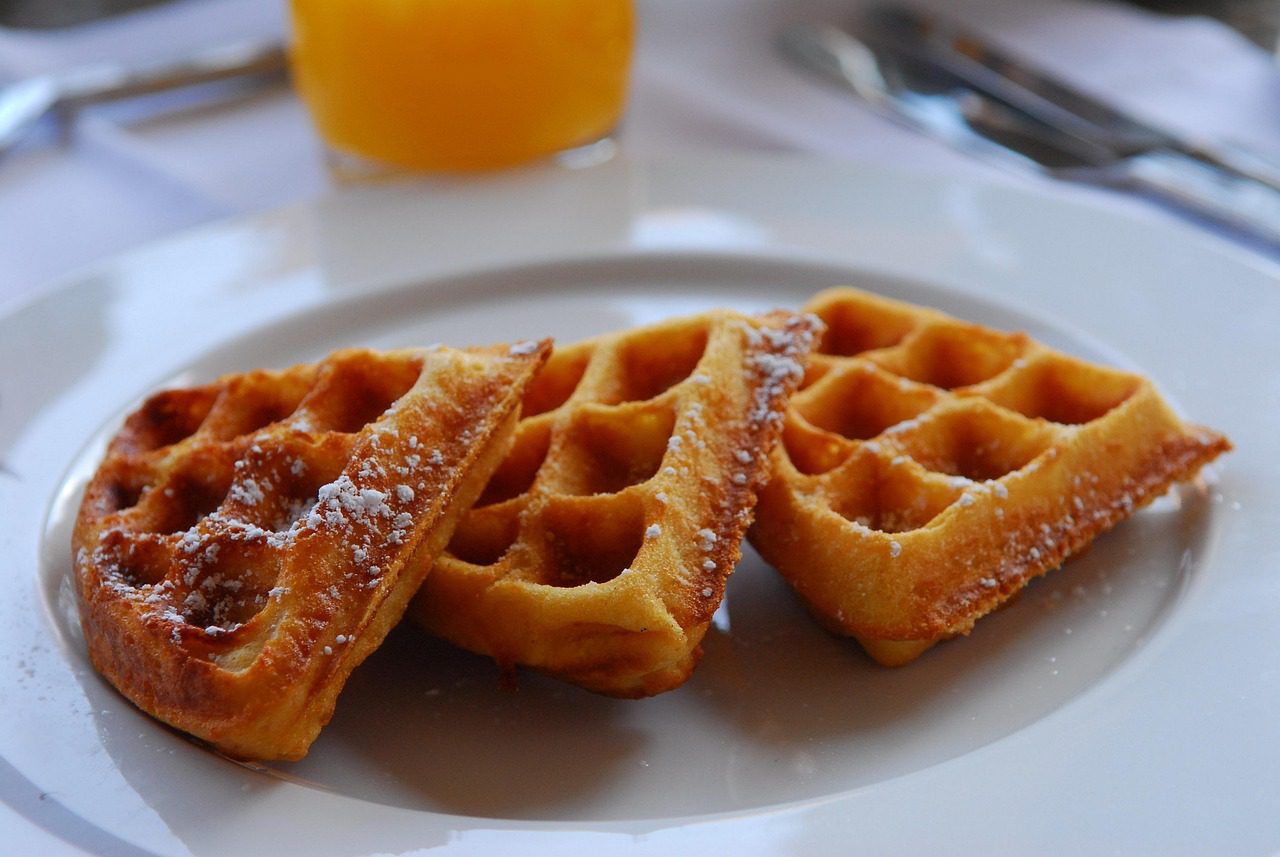 waffle, breakfast, food, morning, dish, sweet, waffle, waffle, waffle, waffle, waffle