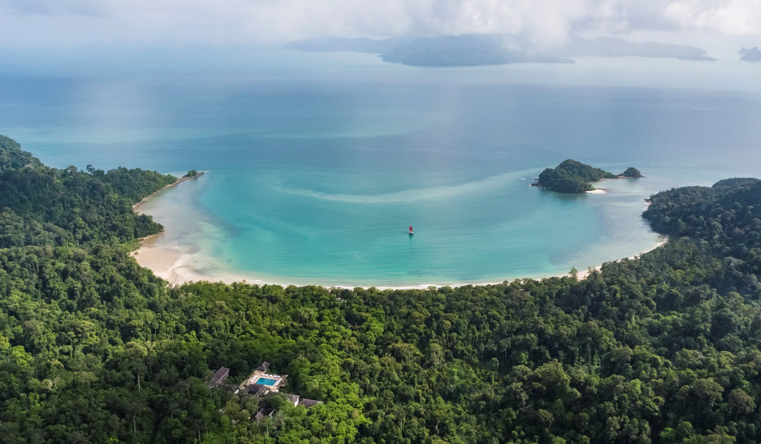 aerial view of The Datai Langkawi peninsula Malaysia
