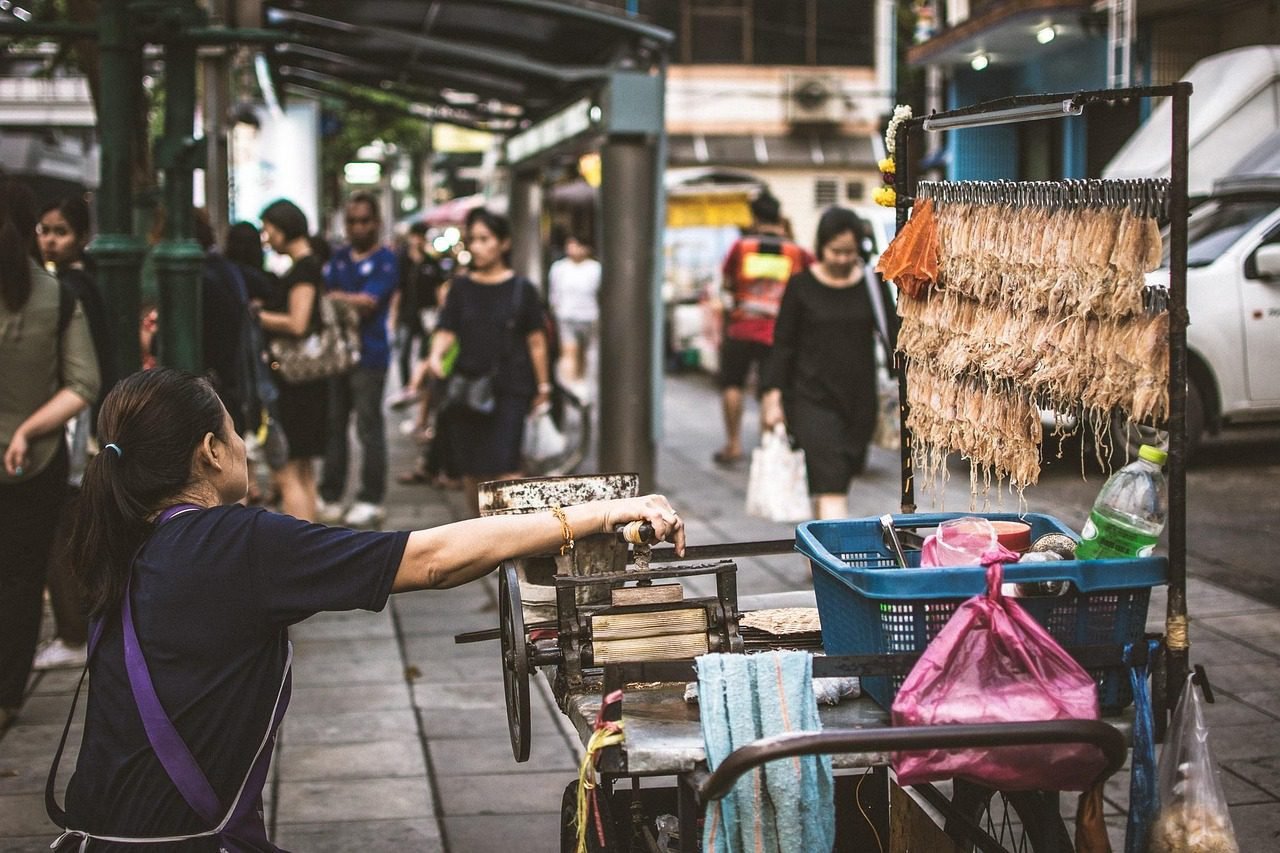 hawker, squid grill, street food, food, bangkok, thailand, brown street, hawker, street food, street food, street food, street food, street food-2847033.jpg