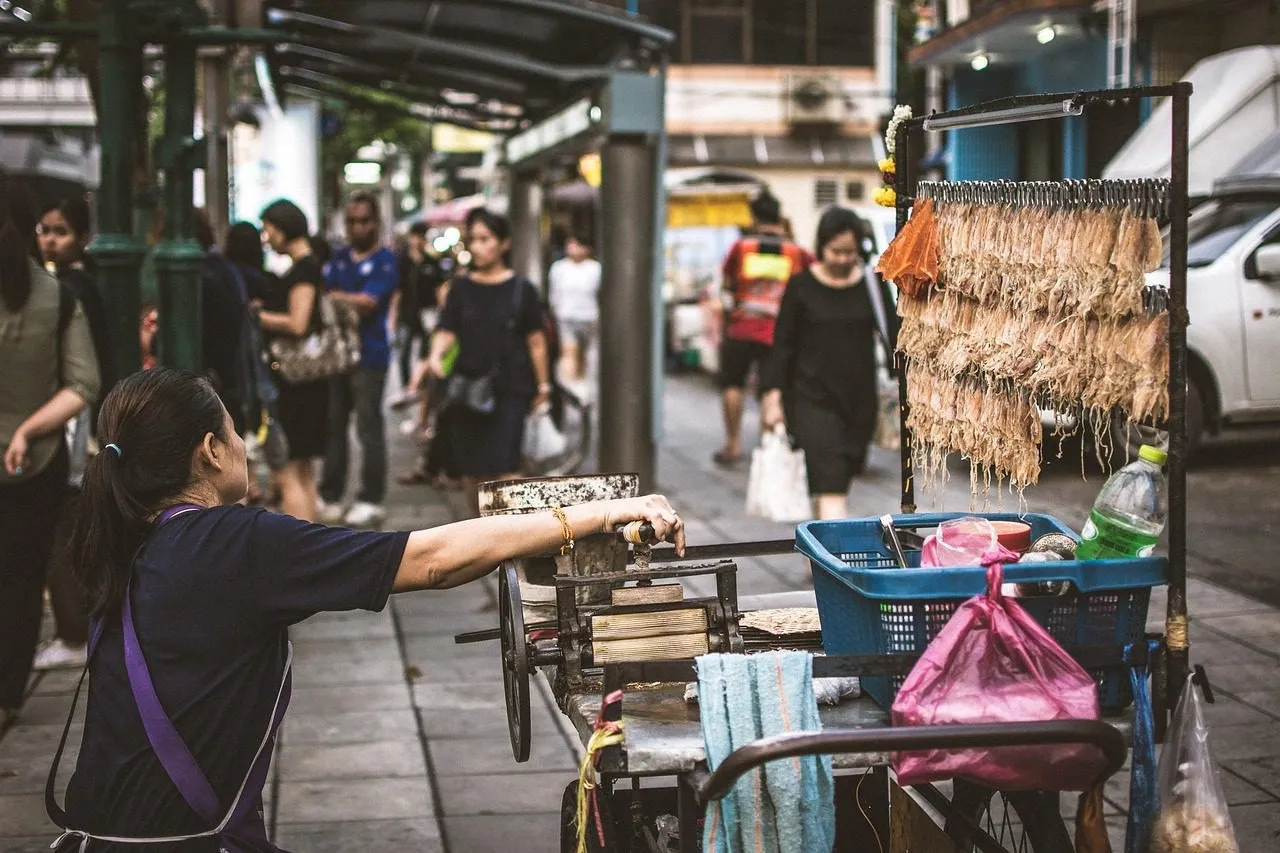 hawker, squid grill, street food, food, bangkok, thailand, brown street, hawker, street food, street food, street food, street food, street food-2847033.jpg