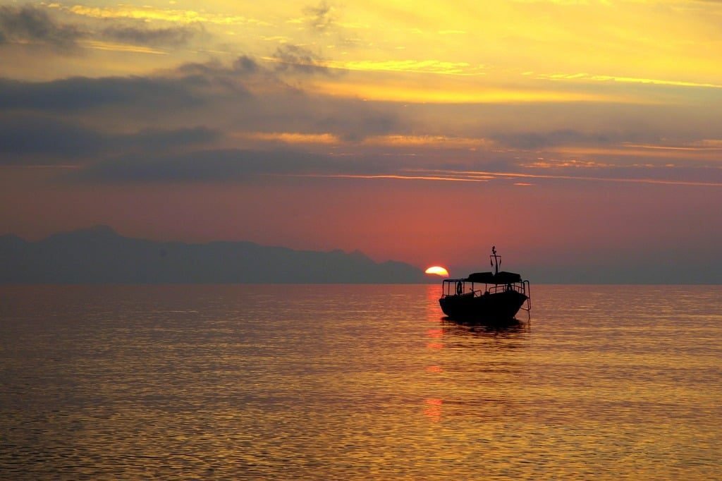 Sunset in Santorini, Greece