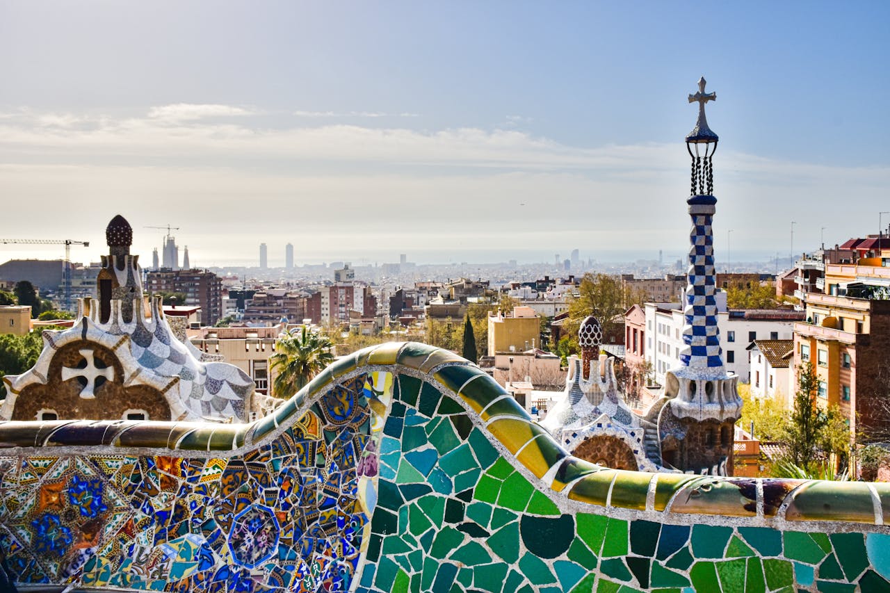 Park Guell in Barcelona Spain