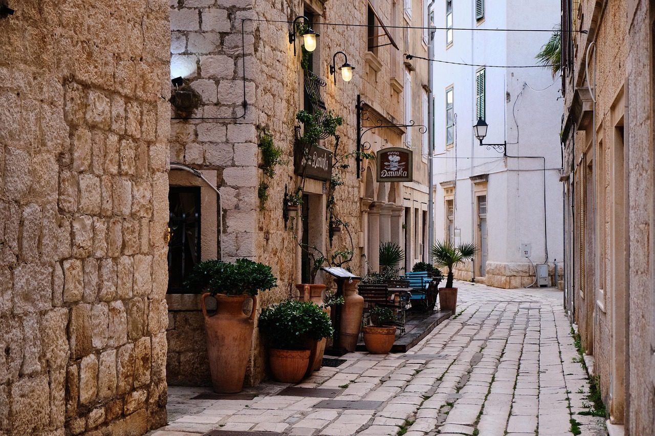 mediterranean architecture street,  croatia 