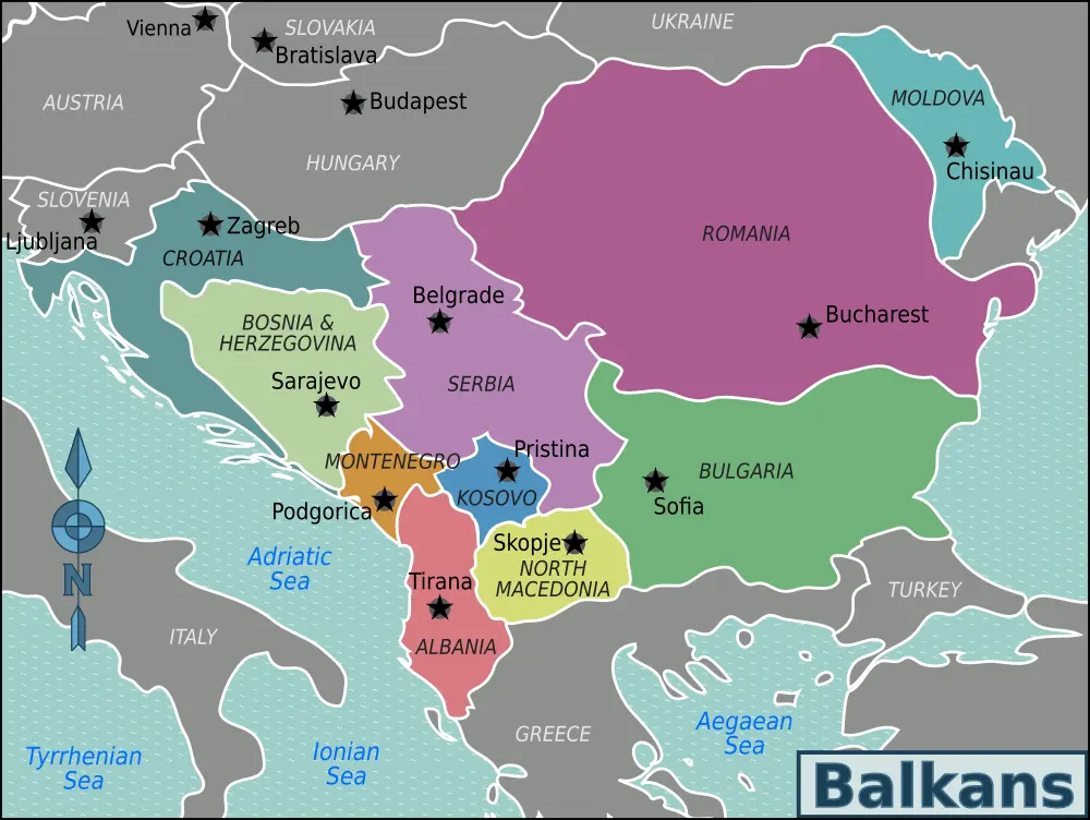 The 2025 Guide: The Best Time to Visit the Balkans 2 Balkans regions map