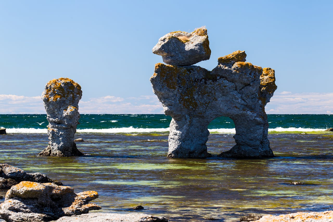 Stunning Sea Stacks on Gotland Coastline, Sweden