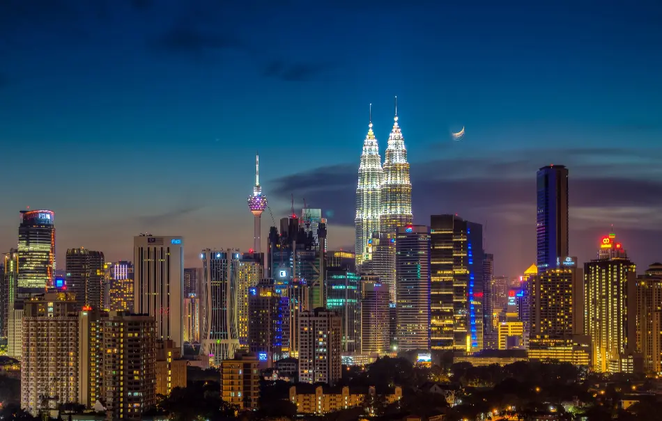 Modern skyline of Kuala Lumpur, Malaysia