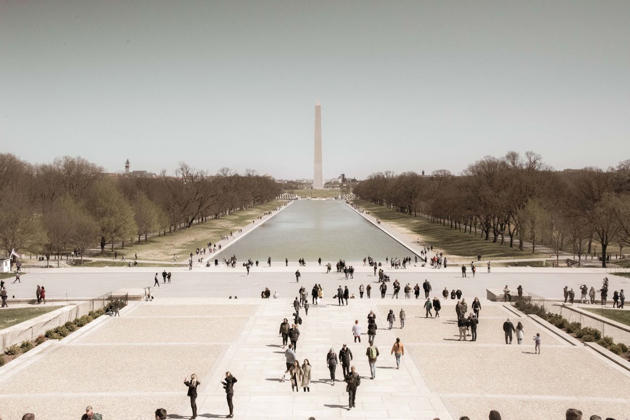 People in Lincoln Memorial Park,Washington, United States
