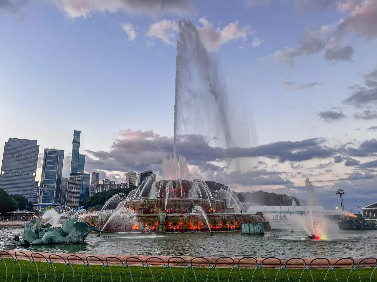 fountain, chicago, usa