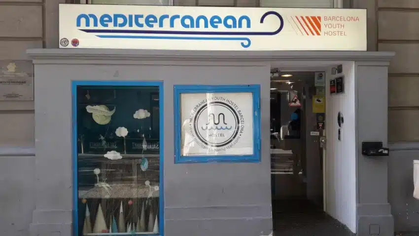 Entrance to the Mediterranean Barcelona Youth Hostel